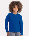 Next Level Youth Cotton Long Sleeve T-Shirt - Next Level 3311 Royal XS Long Sleeve T-Shirts