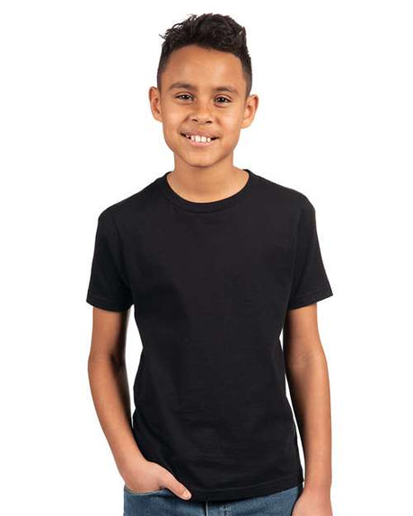 Next Level Youth Cotton T-Shirt - Next Level 3310 Black XS Short Sleeve T-Shirts