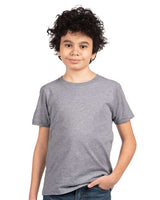 Next Level Youth Cotton T-Shirt - Next Level 3310 Heather Grey XS Short Sleeve T-Shirts
