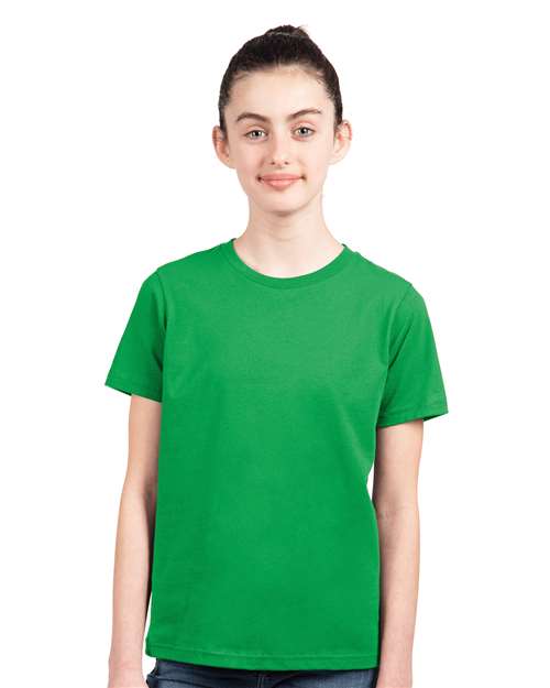 Next Level Youth Cotton T-Shirt - Next Level 3310 Kelly Green XS Short Sleeve T-Shirts