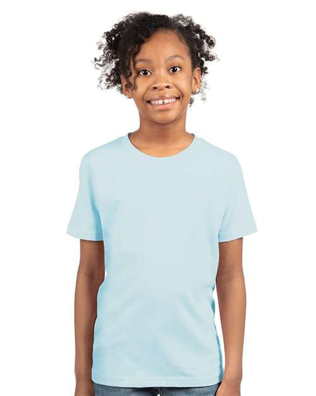 Next Level Youth Cotton T-Shirt - Next Level 3310 Light Blue XS Short Sleeve T-Shirts