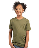 Next Level Youth Cotton T-Shirt - Next Level 3310 Military Green XS Short Sleeve T-Shirts