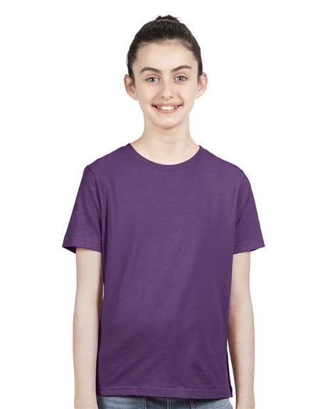 Next Level Youth Cotton T-Shirt - Next Level 3310 Purple Rush XS Short Sleeve T-Shirts