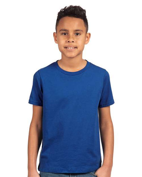 Next Level Youth Cotton T-Shirt - Next Level 3310 Royal XS Short Sleeve T-Shirts