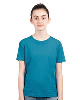 Next Level Youth Cotton T-Shirt - Next Level 3310 Turquoise XS Short Sleeve T-Shirts