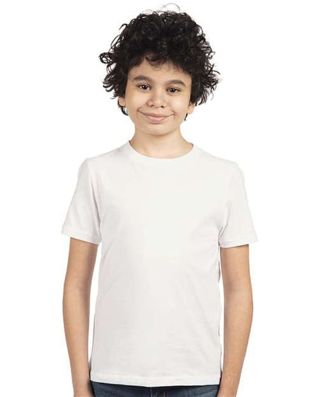 Next Level Youth Cotton T-Shirt - Next Level 3310 White XS Short Sleeve T-Shirts