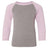 Next Level Youth CVC Three - Quarter Sleeve Raglan T-Shirt - Next Level 3352 Lilac Sleeves/ Dark Heather Grey Body XL Short Sleeve T-Shirts