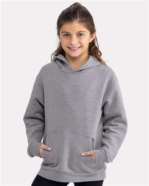 Next Level Youth Fleece Hoodie Sweatshirt - Next Level 9113 Heather Grey XS Sweatshirts