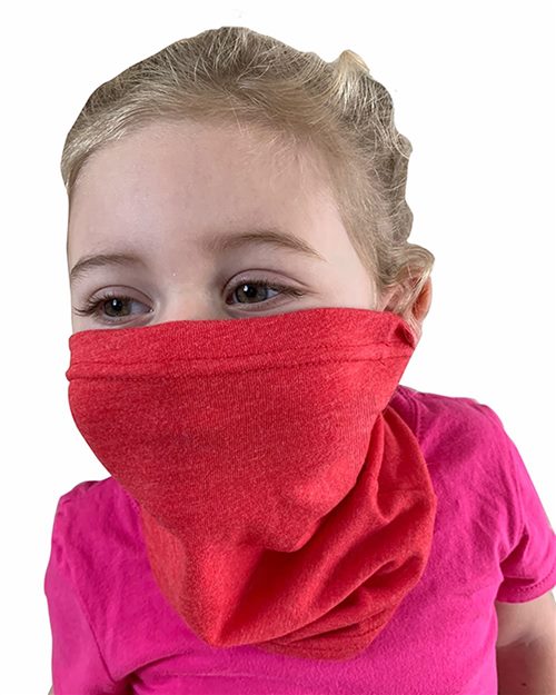 Next Level Youth General Use Neck Gaiter - Next Level MG107 Heather White OS PK 12
