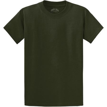 Men's Durable 100% Heavyweight Cotton T-Shirts in Regular, Big, and Tall Sizes Joe's USA Men's Apparel - Olive