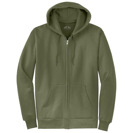 Wholesale Mens Heavy Blend Full-Zip Hooded Sweatshirt-OliveDrabGreen Sweatshirts/Fleece Joe's USA Olive Drab Green S