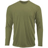 Mens Long Sleeve Moisture Wicking Athletic Shirts in Mens Sizes XS-4XL - Olive Drab Green Activewear DRI-EQUIP Olive Drab Green X-Small