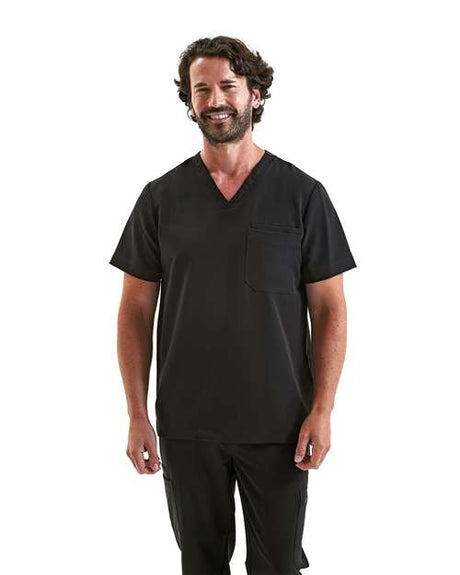 Onna Men's Limitless V - Neck Stretch Scrub Top - Onna NN200 Black S Scrubs