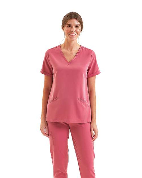 Onna Women's Invincible V - Neck Stretch Scrub Top - Onna NN310 Calm Pink XS