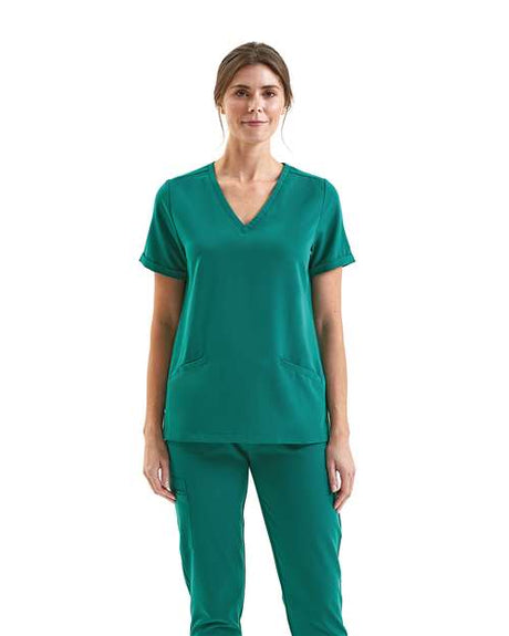 Onna Women's Invincible V - Neck Stretch Scrub Top - Onna NN310 Clean Green XS