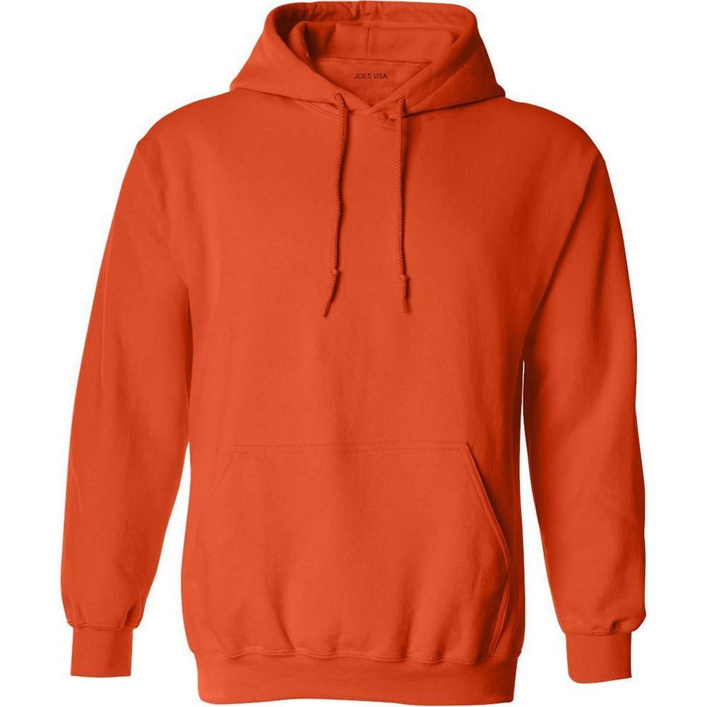 Wholesale Adult Hooded Sweatshirt - Orange Sweatshirts/Fleece Joe's USA Orange Small