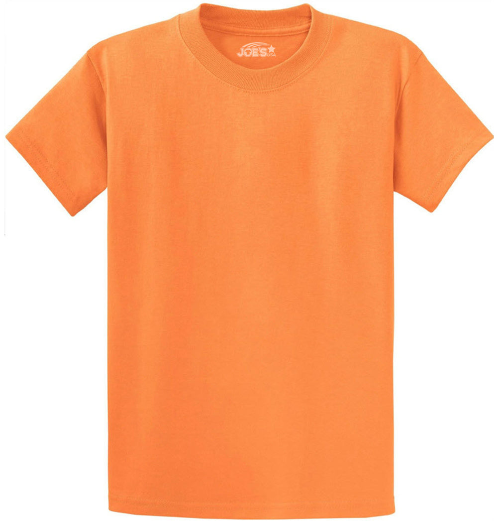 Joe's USA Mens Heavyweight Wholesale 6.1-ounce, 100% Cotton T-Shirt - Orange Sherbert - JUSA T-Shirts Joe's USA Orange Sherbert S