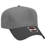 Otto Cap 31 - 069 - 5 Panel, Mid Profile Baseball Cap Black / Charcoal Gray Caps