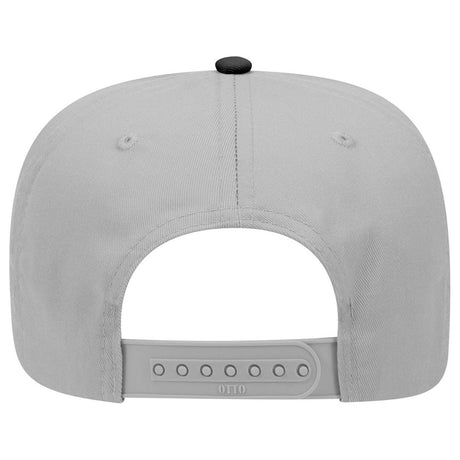 Otto Cap 31 - 069 - 5 Panel, Mid Profile Baseball Cap Black / Gray Caps
