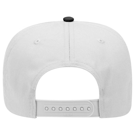 Otto Cap 31 - 069 - 5 Panel, Mid Profile Baseball Cap Black / White Caps