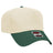 Otto Cap 31 - 069 - 5 Panel, Mid Profile Baseball Cap Dark Green / Natural Caps