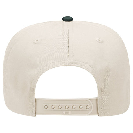 Otto Cap 31 - 069 - 5 Panel, Mid Profile Baseball Cap Dark Green / Natural Caps