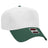 Otto Cap 31 - 069 - 5 Panel, Mid Profile Baseball Cap Dark Green / White Caps