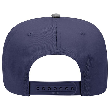 Otto Cap 31 - 069 - 5 Panel, Mid Profile Baseball Cap Gray / Navy Caps