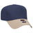Otto Cap 31 - 069 - 5 Panel, Mid Profile Baseball Cap Khaki / Navy Caps