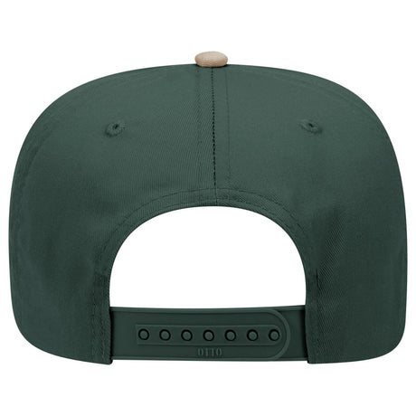 Otto Cap 31 - 069 - 5 Panel, Mid Profile Baseball Cap Maroon / Khaki Caps