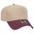 Otto Cap 31 - 069 - 5 Panel, Mid Profile Baseball Cap Maroon / Khaki Caps