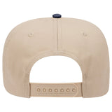 Otto Cap 31 - 069 - 5 Panel, Mid Profile Baseball Cap Navy / Khaki Caps