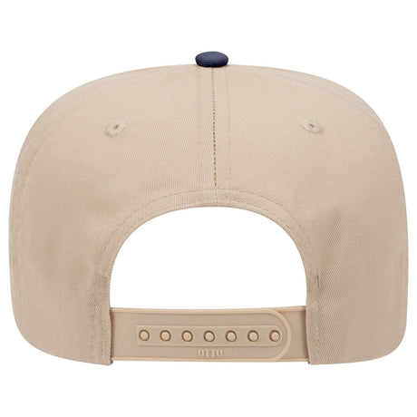 Otto Cap 31 - 069 - 5 Panel, Mid Profile Baseball Cap Navy / Khaki Caps