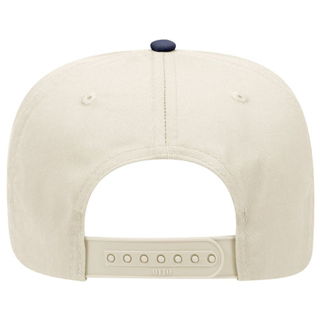 Otto Cap 31 - 069 - 5 Panel, Mid Profile Baseball Cap Navy / Natural Caps