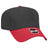 Otto Cap 31 - 069 - 5 Panel, Mid Profile Baseball Cap Red / Black Caps