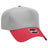 Otto Cap 31 - 069 - 5 Panel, Mid Profile Baseball Cap Red / Gray Caps