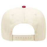 Otto Cap 31 - 069 - 5 Panel, Mid Profile Baseball Cap Red / Natural Caps