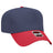 Otto Cap 31 - 069 - 5 Panel, Mid Profile Baseball Cap Red / Navy Caps