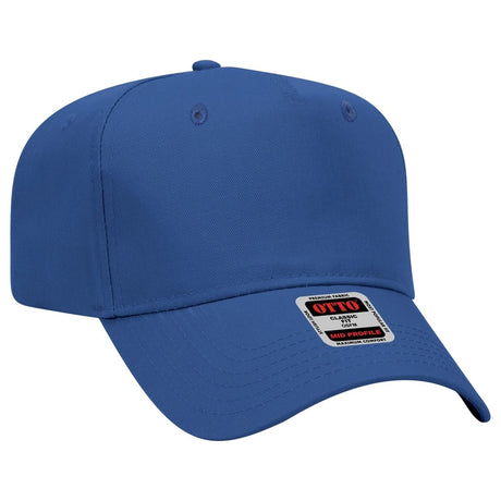 Otto Cap 31 - 069 - 5 Panel, Mid Profile Baseball Cap Royal Caps