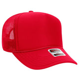 OTTO Cap 32 - 467 5 - Panel Mid - Profile Foam Trucker Hat | Wholesale Foam Snapback Red OSFM - Adult Hats