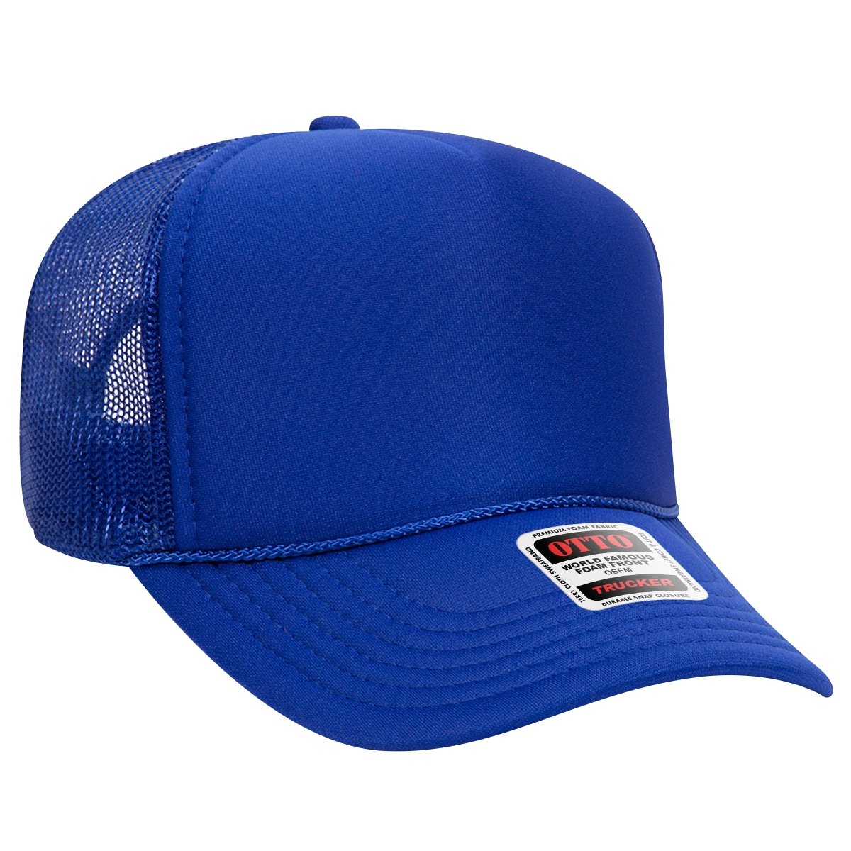 OTTO Cap 32 - 467 5 - Panel Mid - Profile Foam Trucker Hat | Wholesale Foam Snapback Royal OSFM - Adult Hats