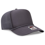 OTTO CAP 5 Panel High Crown Air Mesh Back Trucker Hat OTTO 39 - 166 Char. Gray OSFM - Adult Hats