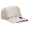 OTTO CAP 5 Panel High Crown Air Mesh Back Trucker Hat OTTO 39 - 166 Khaki OSFM - Adult Hats