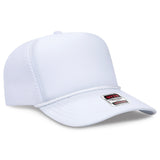 OTTO CAP 5 Panel High Crown Air Mesh Back Trucker Hat OTTO 39 - 166 White OSFM - Adult Hats