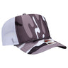 OTTO CAP 5 Panel High Crown Mesh Back Foam Trucker Hat 39 - 165 CP34A16 - Snow Camo/Wht Caps