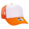 OTTO CAP 5 Panel High Crown Mesh Back Foam Trucker Hat 39 - 165 N.Org/Wht/N.Org Caps