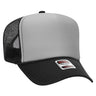 OTTO CAP 5 Panel High Crown Mesh Back Trucker Hat OTTO 39 - 165 Blk/Gry/Blk OSFM - Adult Hats