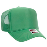 OTTO CAP 5 Panel High Crown Mesh Back Trucker Hat OTTO 39 - 165 Cactus Green OSFM - Adult Hats
