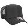 OTTO CAP 5 Panel High Crown Mesh Back Trucker Hat OTTO 39 - 165 Char. Gray OSFM - Adult Hats