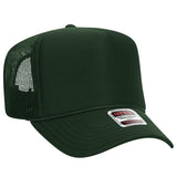 OTTO CAP 5 Panel High Crown Mesh Back Trucker Hat OTTO 39 - 165 Dk. Green OSFM - Adult Hats